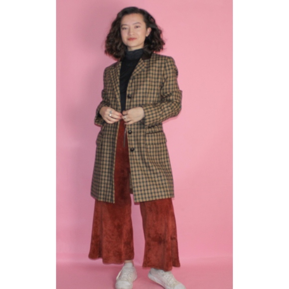 Vintage Jackets & Blazers - VTG 90s Plaid Blazer Jacket